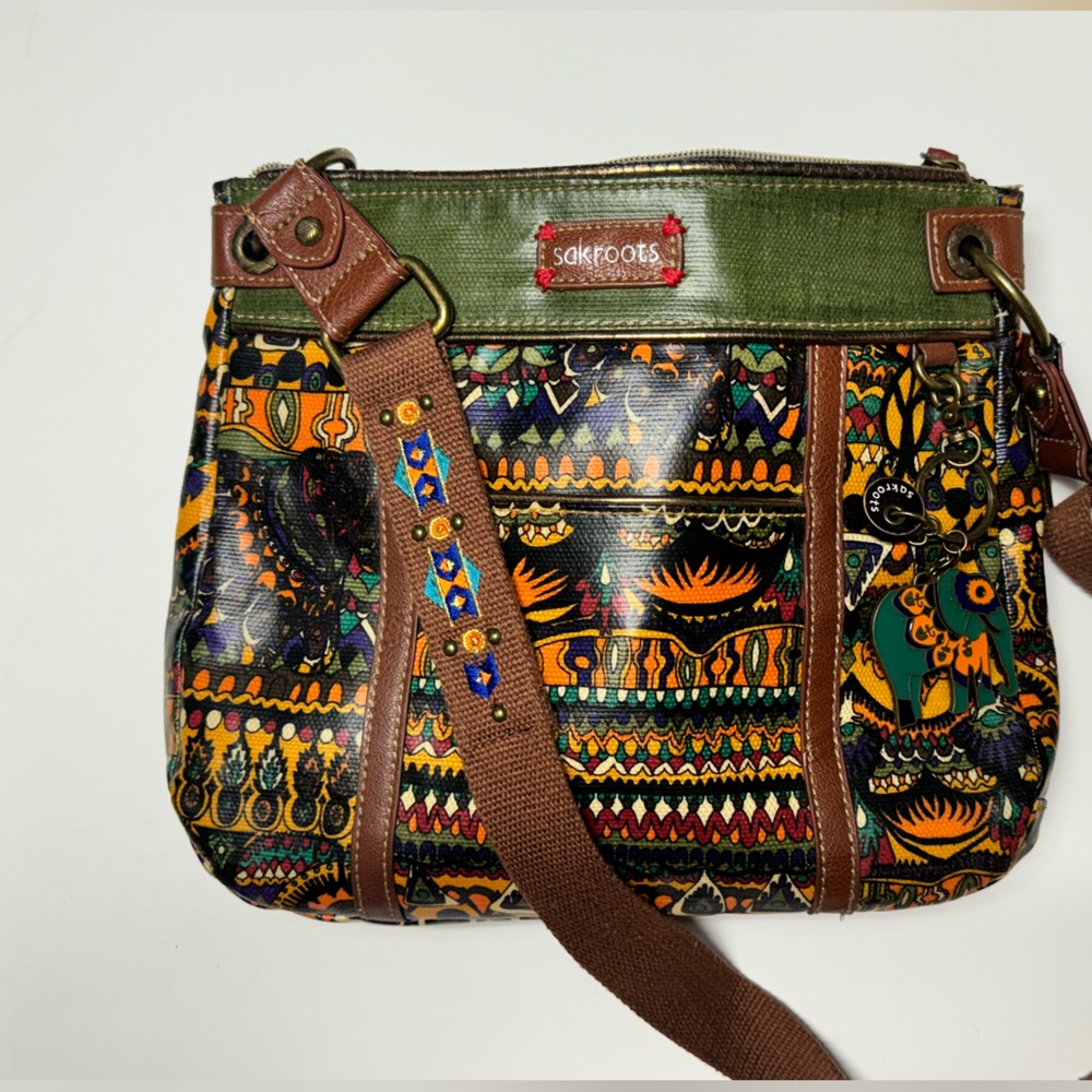 Sakroots Peace Crossbody Bag Artist Circle